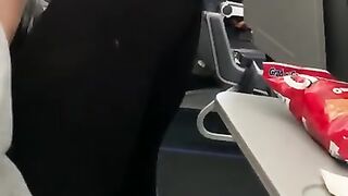 Girl Masturbates on Airplane