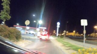 Mini Skirt without Panties while Driving Drive thru Burger King (public Risky)