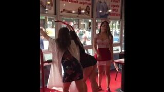 Naughty Girl Gets Spanking in Public