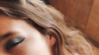 Gorgeous Make-up Girl Loves to Suck Cock HD