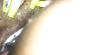 RECORDING MYSELF SUCKING ON FAT WET PUSSY SHE SQUIRTS DOWN MY CHIN (SLO-MO/SOUND OFF)