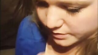 Sucking facial and swallows cum