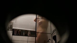 My slut wife Anette, shower voyeur challenge 08.01