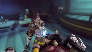 Overwatch - Tracer x Roadhog (Animated, Sound) [Guilty]