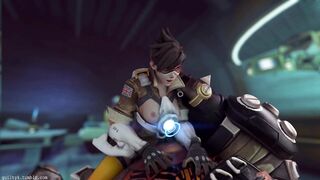 Overwatch - Tracer x Roadhog (Animated, Sound) [Guilty]