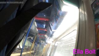 Risky Blowjob in Train. Caught by Stranger Cum on Face 4K