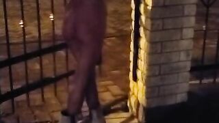 RUSSIAN SLUT WALKS NAKED IN THE NIGHT CITY