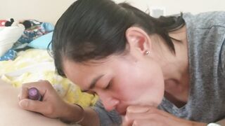 Asian Blowjob Queen Massaging Balls Blow Job