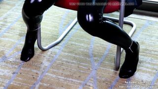 KIKI Chair bondage with plastic breathplay