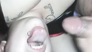 Latina wife sucking my dick