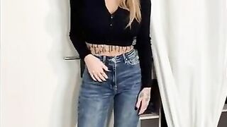 Mmjhottie (influencer) leather leggings try on haul, fit girl