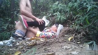 Mature asian street prostitute fuckt in the woods