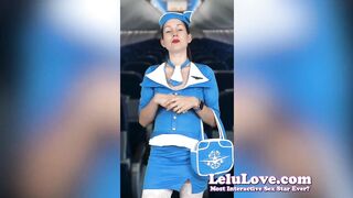 Stewardess Strips out of everything except White Stockings for in Flight Entertainment - Lelu Love