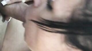 Bareback Hooker cum on her Pussy