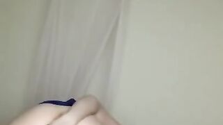 Teenage Cheerleader Doggy Style Dildo Play