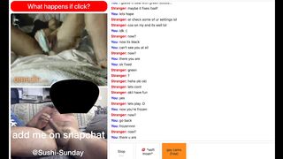 Omegle Teen Babe with Perfect Body Masturbates with me (snapchat)