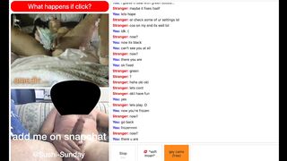 Omegle Teen Babe with Perfect Body Masturbates with me (snapchat)