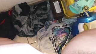 Piss on Clothes in Corner