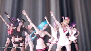 MMD Brown Eyed Girls-Abracadabra KDA Hot Dance 4K UHD 60FPS