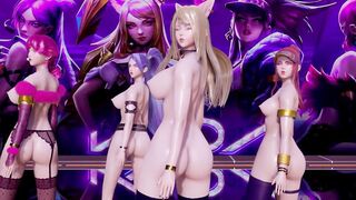 R18 MMD BLACKPINK - KiII This Love KDA Striptease