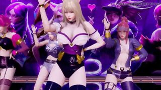 R18 MMD BLACKPINK - KiII This Love KDA Striptease