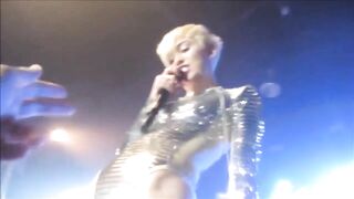 Mikey Cyrus let's fan touching her pussy