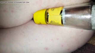 Slut H Bottle in my slutty pussy