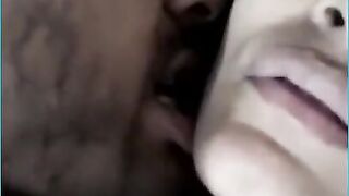 Bhabhi giving boobs to Dewar n Kissing him when home alone