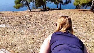 Risky Public Handjob and Fuck in Greece – Cum Challenge Day 7