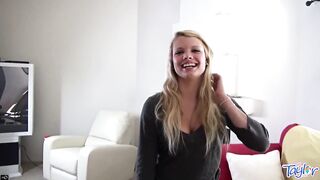 Little Taylor and her Teen Girlfriend have an Interview on the Couch