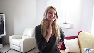 Little Taylor and her Teen Girlfriend have an Interview on the Couch