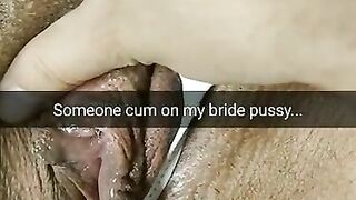 I found my hot bride with a cum on her cheating  pussy!