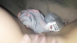 Squirting all over Stepsisters Panties before Bed