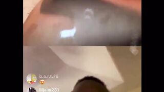 EBONY THOT PLAYS WITH HER TOYS ON RAPPER SWAG HOLLYWOOD INSTAGRAM LIVE