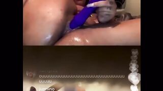 EBONY THOT PLAYS WITH HER TOYS ON RAPPER SWAG HOLLYWOOD INSTAGRAM LIVE