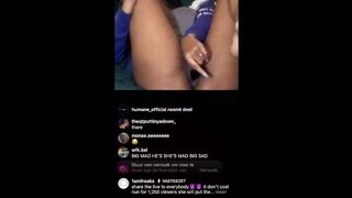 Instagram Model Strokes with Dildo and Gets Focked Om Instagram Live Video.