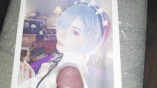 Re:ゼロ　レムコスプレをした深田えいみが可愛すぎて我慢できずにぶっかけしました　Re:Zero Eimi Fukada