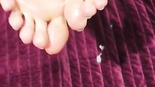 Sexy Feet POV Foot Job Cum on Soles