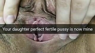 Your stepdaughter fertile pussy now will be filled with my cum!