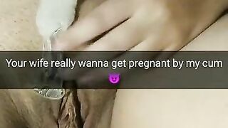 Hotwife stuff lover cum in her pussy and wanna get pregnant!