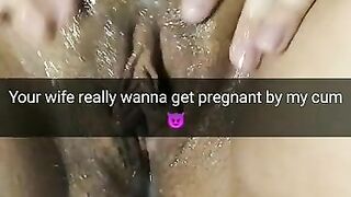 Hotwife stuff lover cum in her pussy and wanna get pregnant!