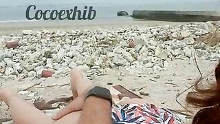 cheating wife gets pussy and ass touched by stranger at beach