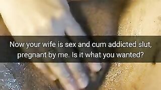 After lot of gangbangs my wife turned into cum addicted slut