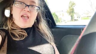 Girl Masturbating in Public in her Car