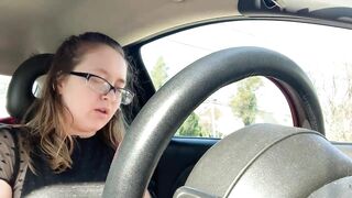 Girl Masturbating in Public in her Car