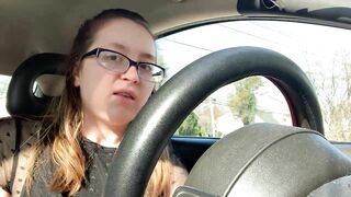 Girl Masturbating in Public in her Car