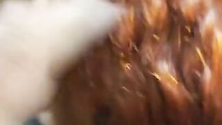 Redhead hooker sucking dick for creampie in her pussy