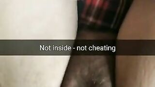 Not inside is not cheating  - golden rule for all sluts!