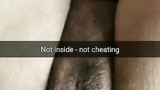 Not inside is not cheating  - golden rule for all sluts!