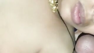 First time blowjob Indian cheating wife to her lover